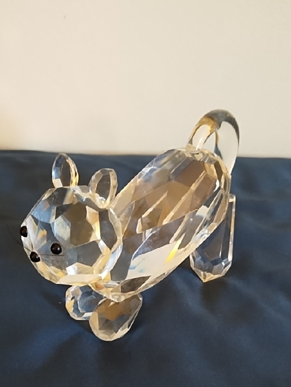SWAROVSKI CLEAR CRYSTAL CAT, FETCHING FACE!
